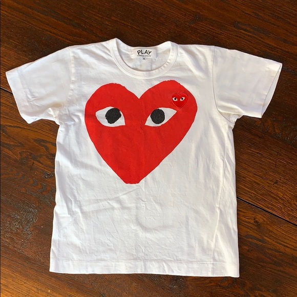 Comme Des Garcons Tops Comme Des Garons Play Tee Medium Poshmark